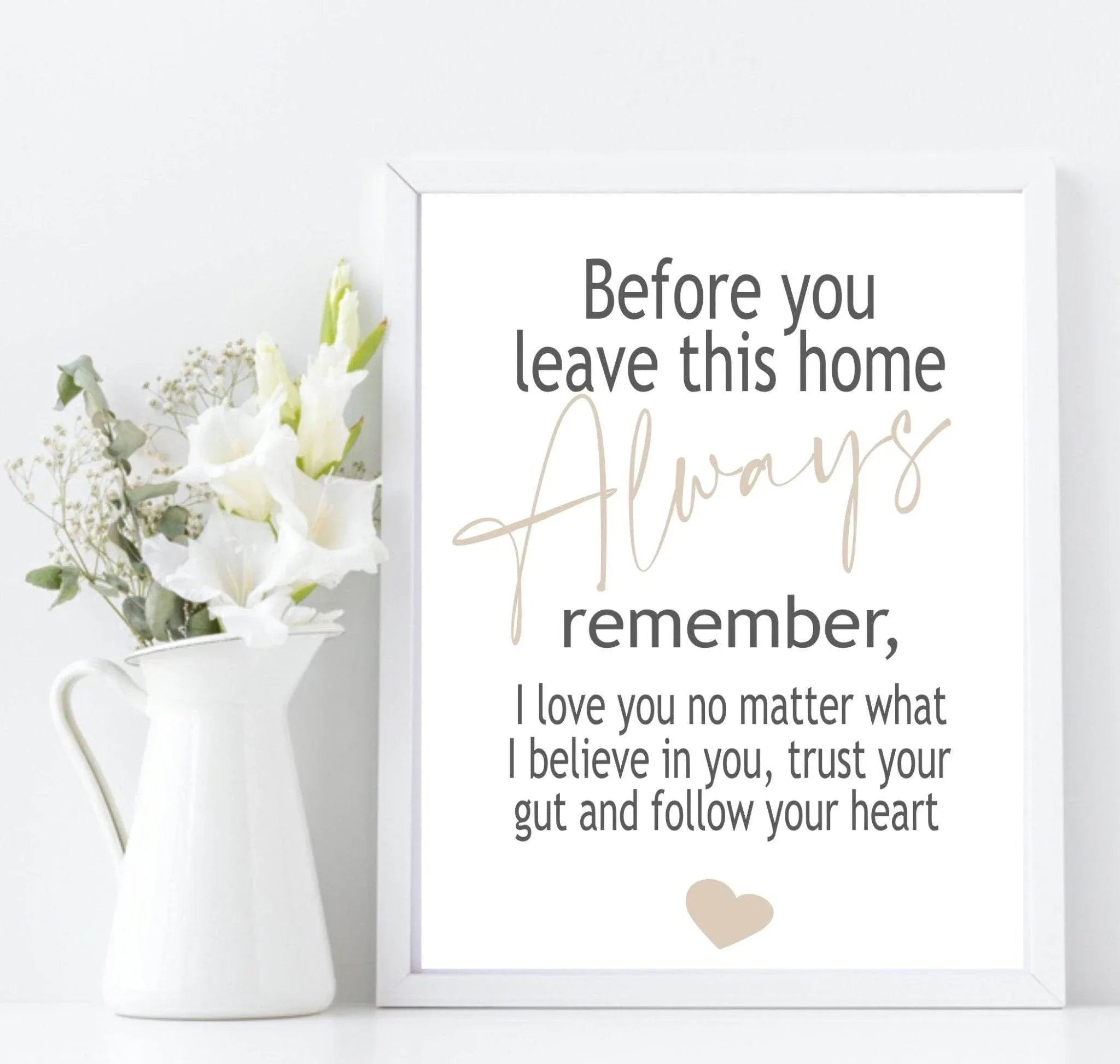 Before You Leave Home Rules Print | Family Wall Art | Customisable - Larosier Prints