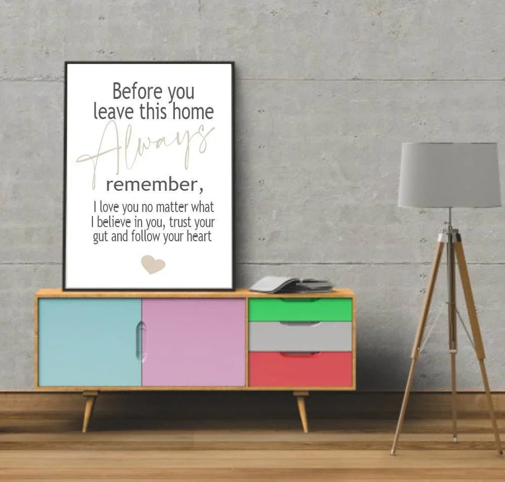Before You Leave Home Rules Print | Family Wall Art | Customisable - Larosier Prints