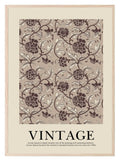 Beige Floral Wall Paper Print | Vintage Flower Garden Wall Art - Larosier Prints