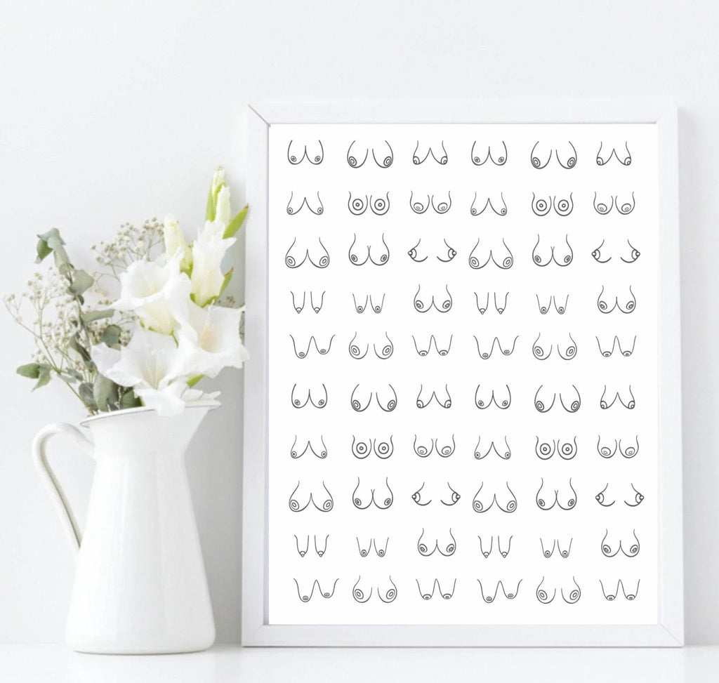 Boobs Print | Inspirational Wall Art For Women - Larosier Prints