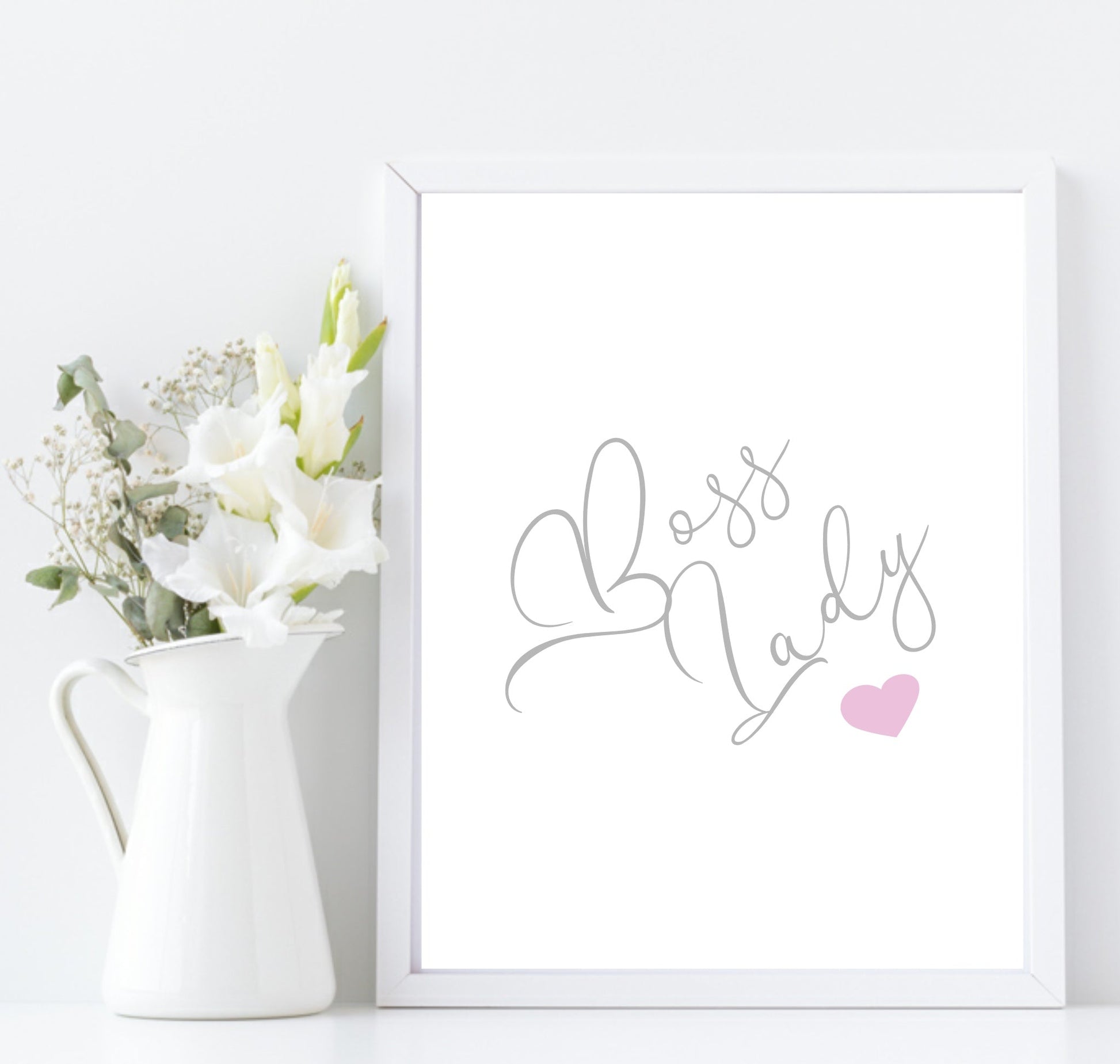 Boss Lady Print | Inspirational Women Wall Art | Customisable