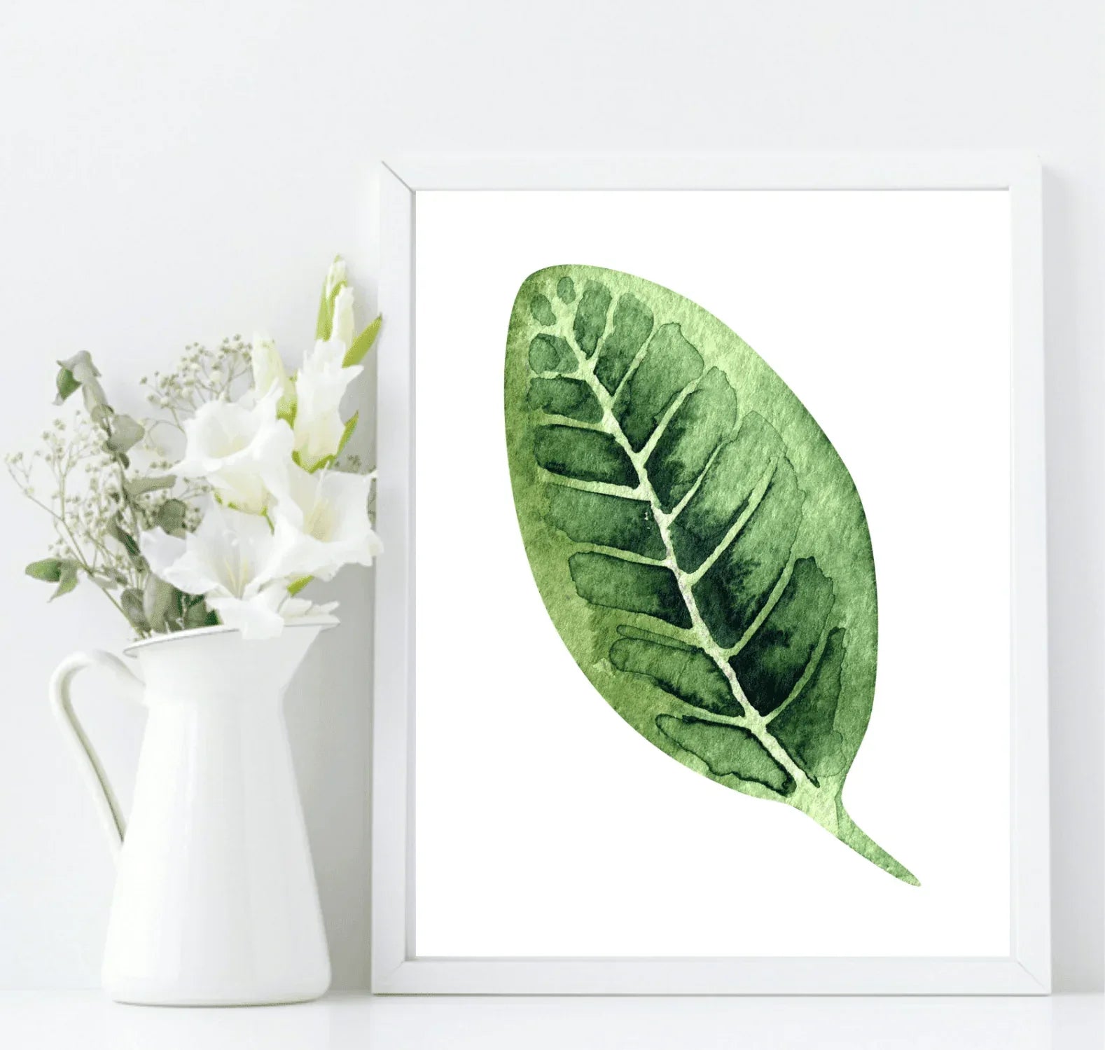 Botanical Leaf Print | Collection Of Watercolour Leaves Wall Art - Larosier Prints