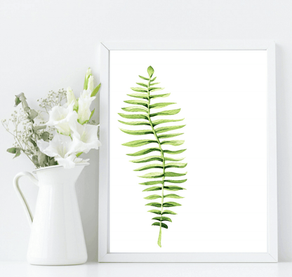Botanical Leaf Print | Collection Of Watercolour Leaves Wall Art