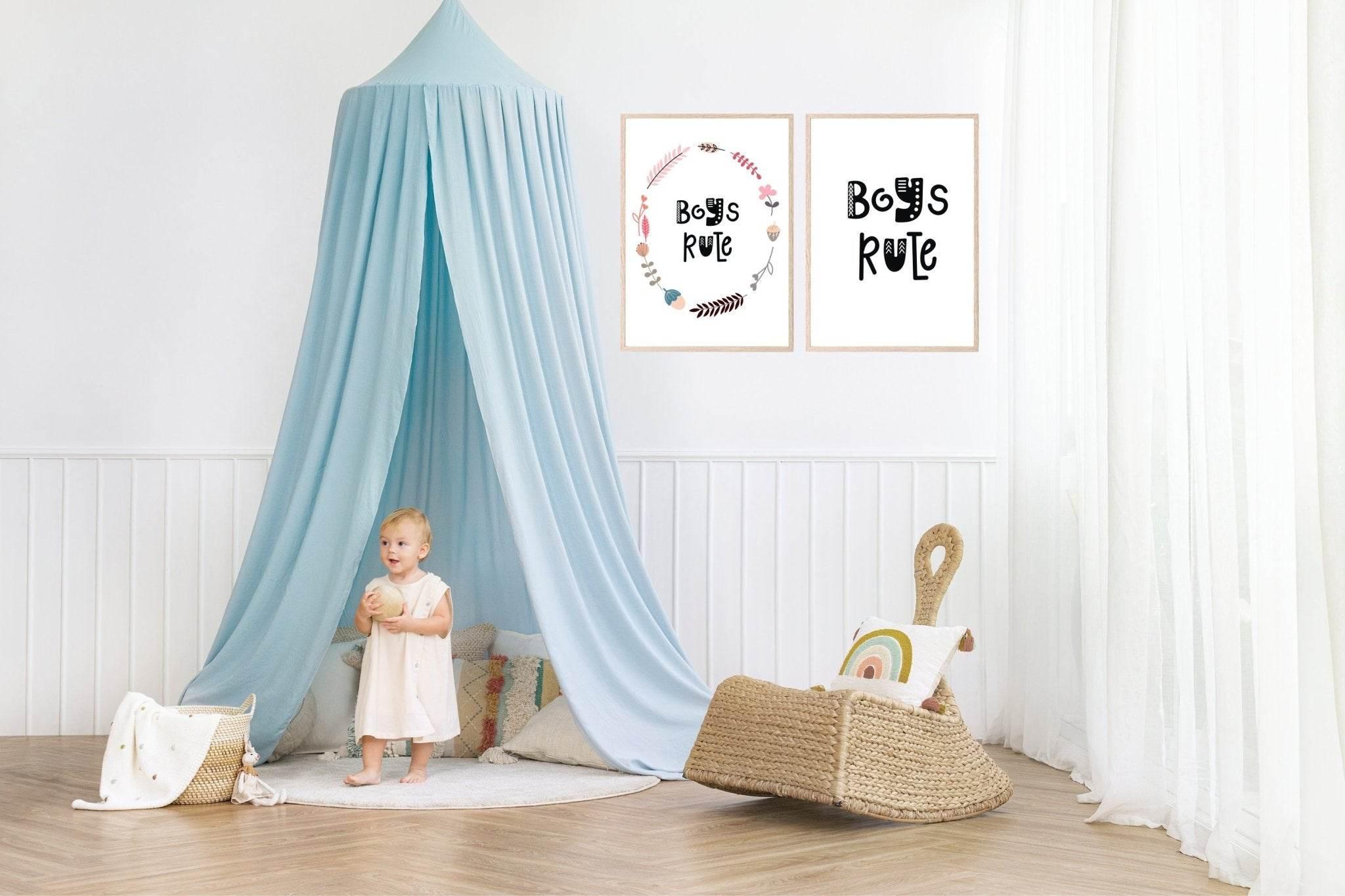 Boys Rule Print | Scandinavian Inspired Kids Wall Art - Larosier Prints