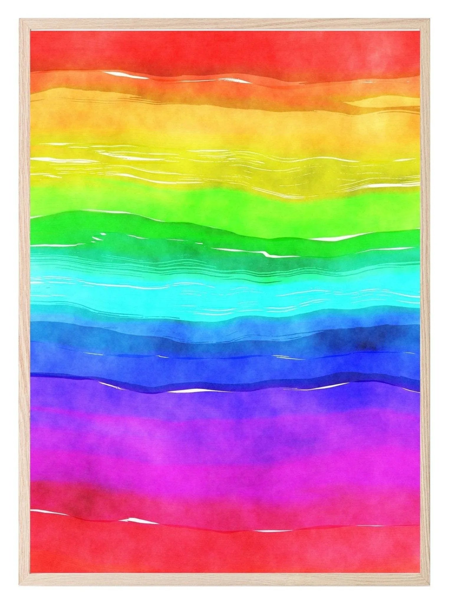 Bright Abstract Print | Multi-Coloured Nursery & Play Room Wall Art - Larosier Prints