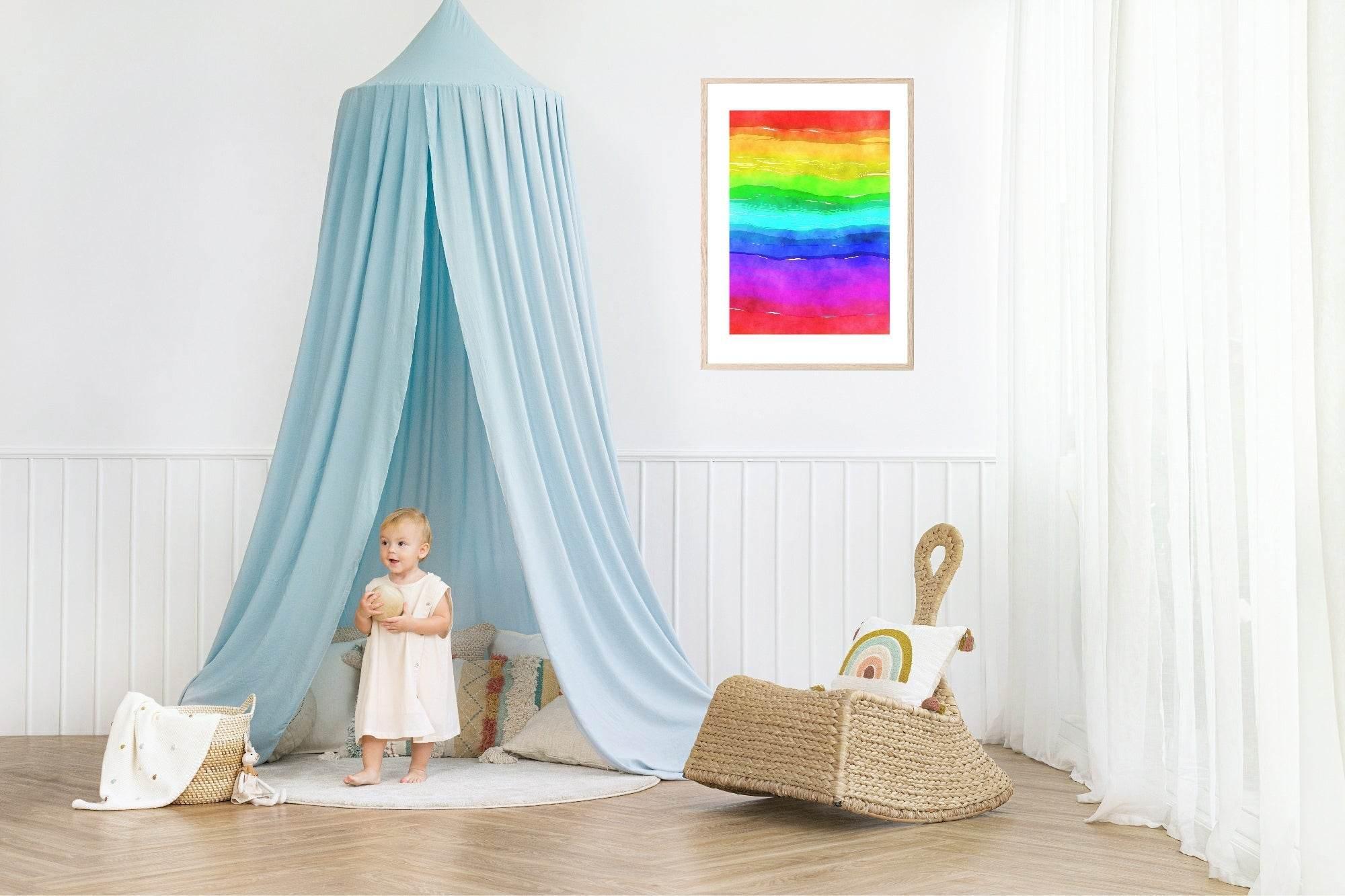 Bright Abstract Print | Multi-Coloured Nursery & Play Room Wall Art - Larosier Prints