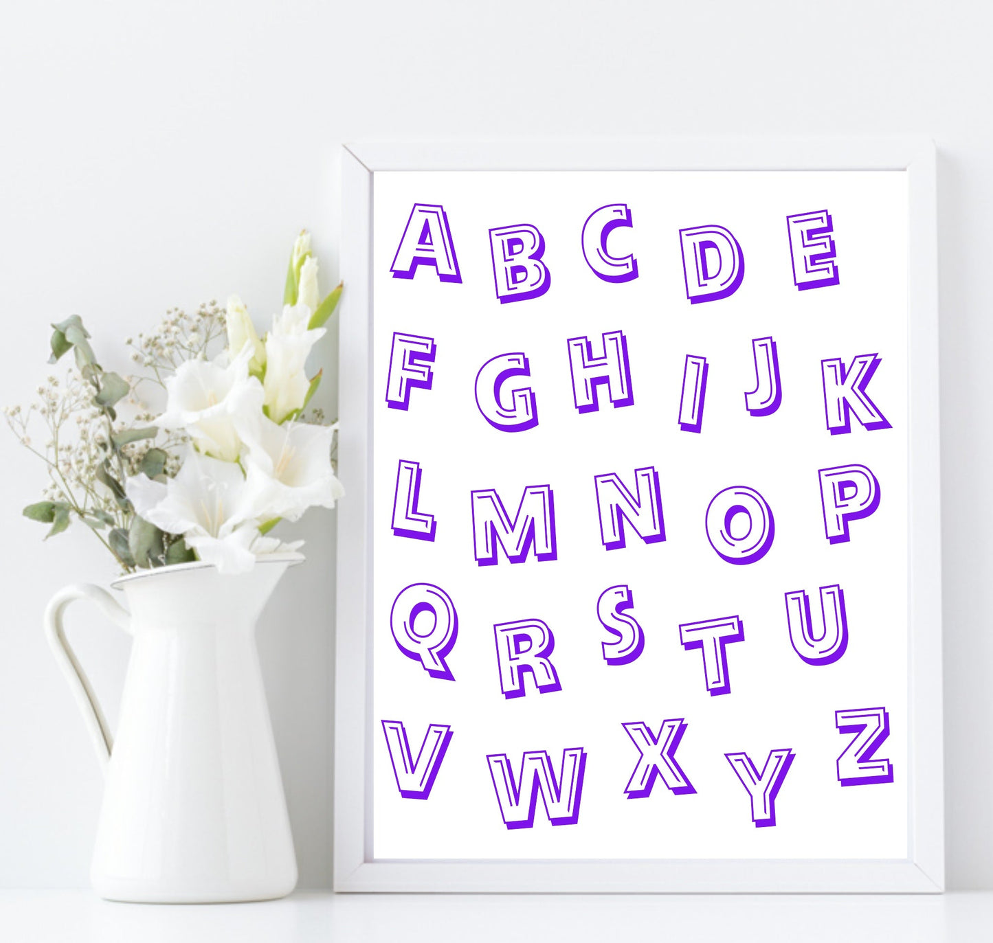 Bubble Alphabet Print | Kids Wall Art