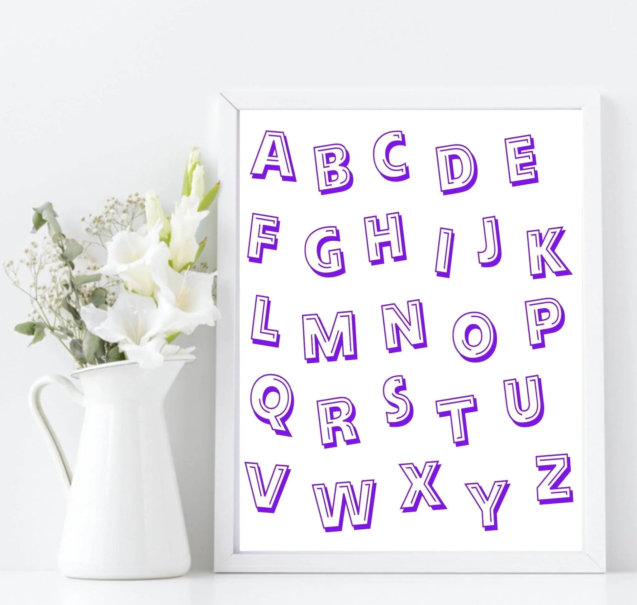 Bubble Alphabet Print | Kids Wall Art - Larosier Prints