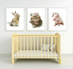 Bunny Rabbit With Floral Crown Print | Animal Wall Art - Larosier Prints