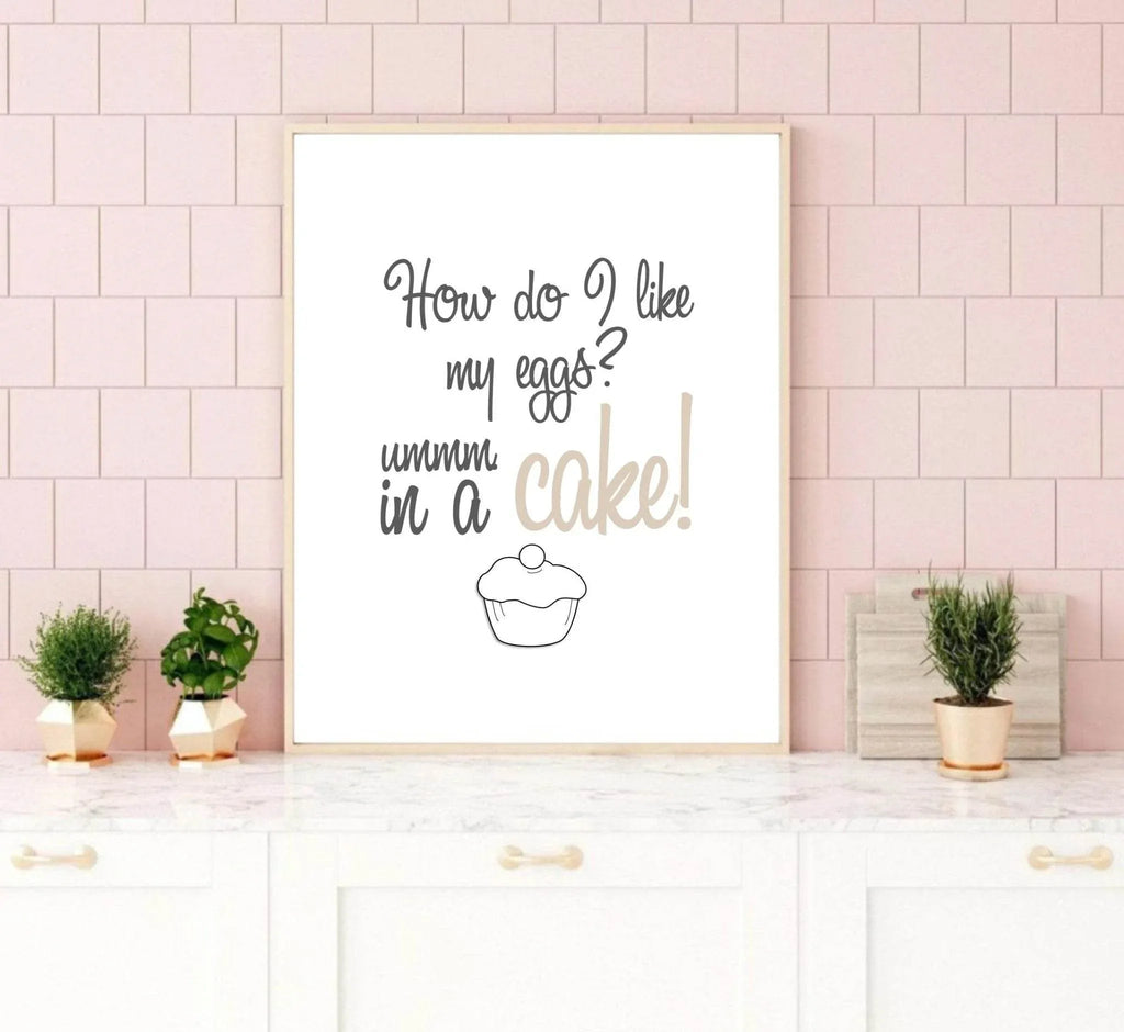 Cake Print | Fun Diet Food & Drink Wall Art | Customisable - Larosier Prints