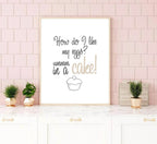 Cake Print | Fun Diet Food & Drink Wall Art | Customisable - Larosier Prints