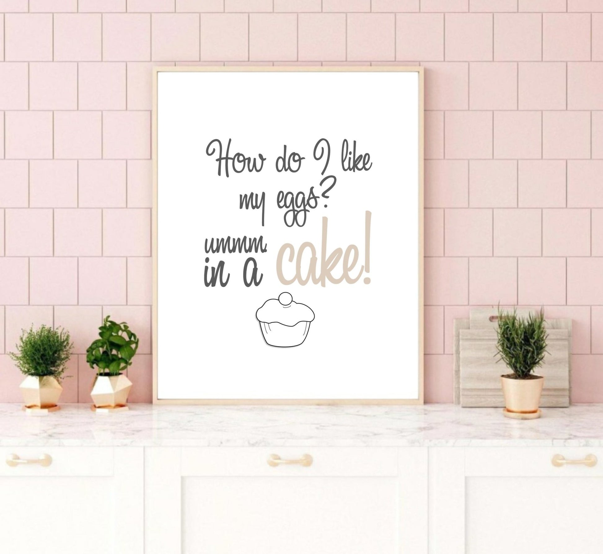 Cake Print | Fun Diet Food & Drink Wall Art | Customisable