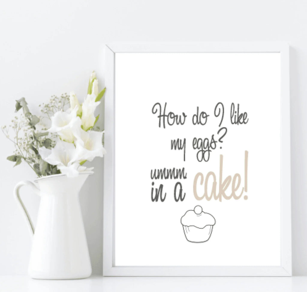 Cake Print | Fun Diet Food & Drink Wall Art | Customisable - Larosier Prints