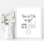 Cake Print | Fun Diet Food & Drink Wall Art | Customisable - Larosier Prints