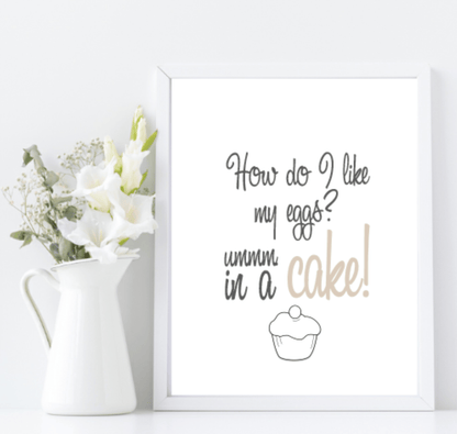 Cake Print | Fun Diet Food & Drink Wall Art | Customisable