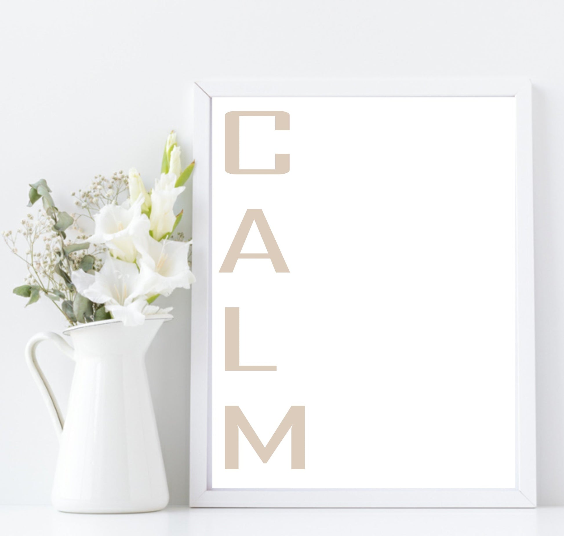 Calm Print | Mindfulness Bathroom & Bedroom Wall Art | Customisable