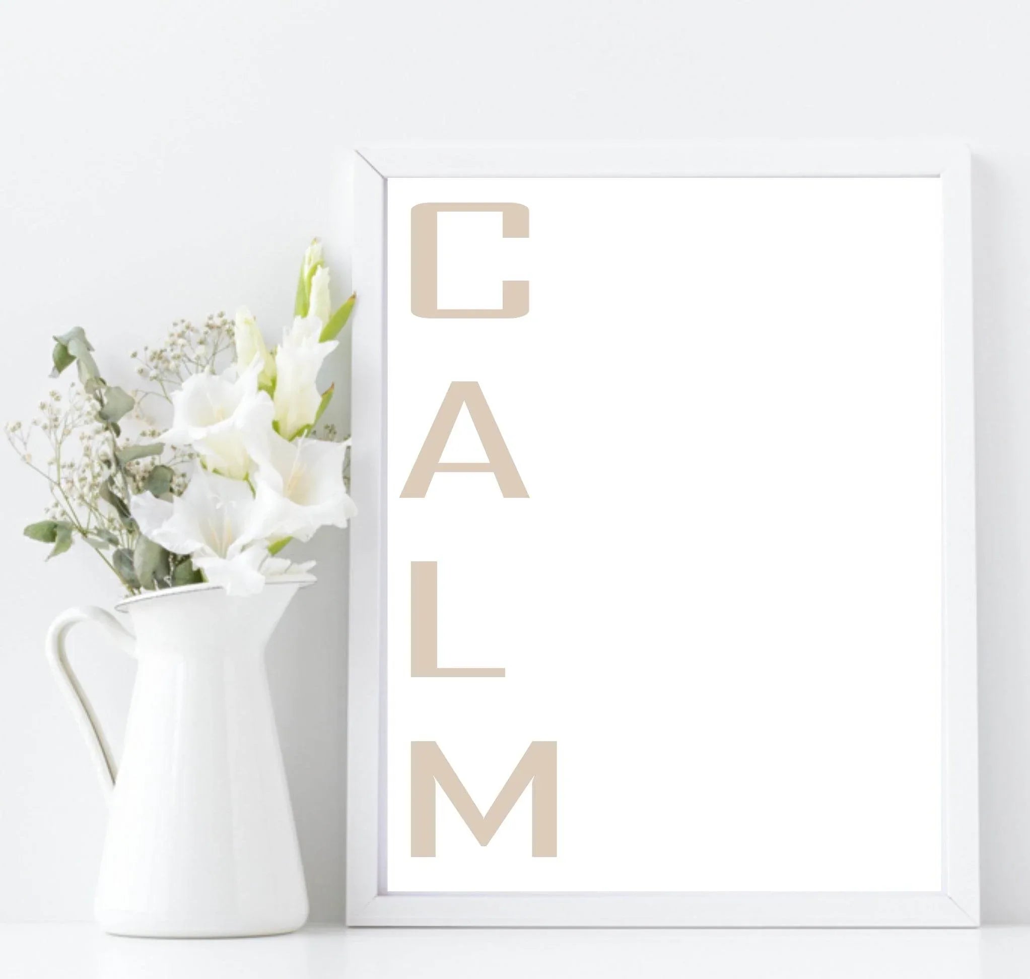 Calm Print | Mindfulness Bathroom & Bedroom Wall Art | Customisable - Larosier Prints