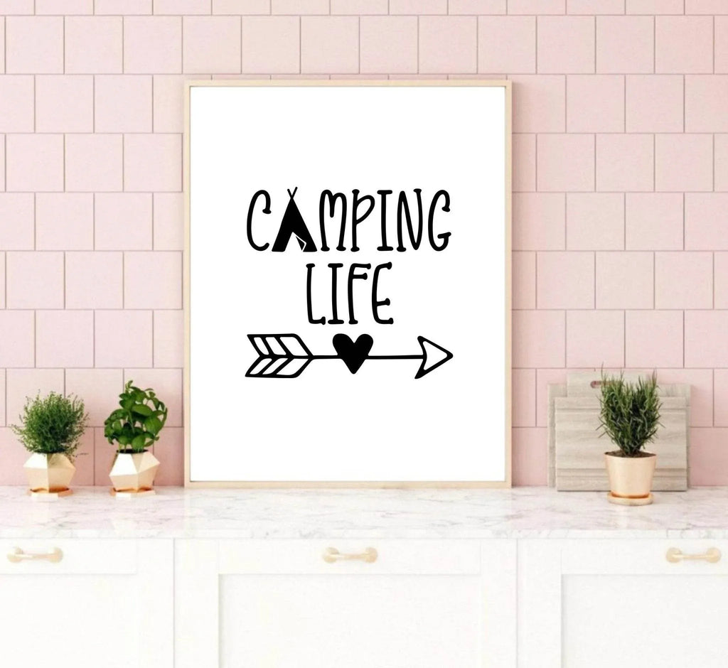 Camping Life Print | Hobbies Wall Art - Larosier Prints