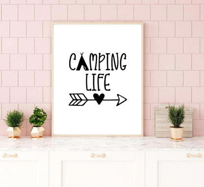 Camping Life Print | Hobbies Wall Art