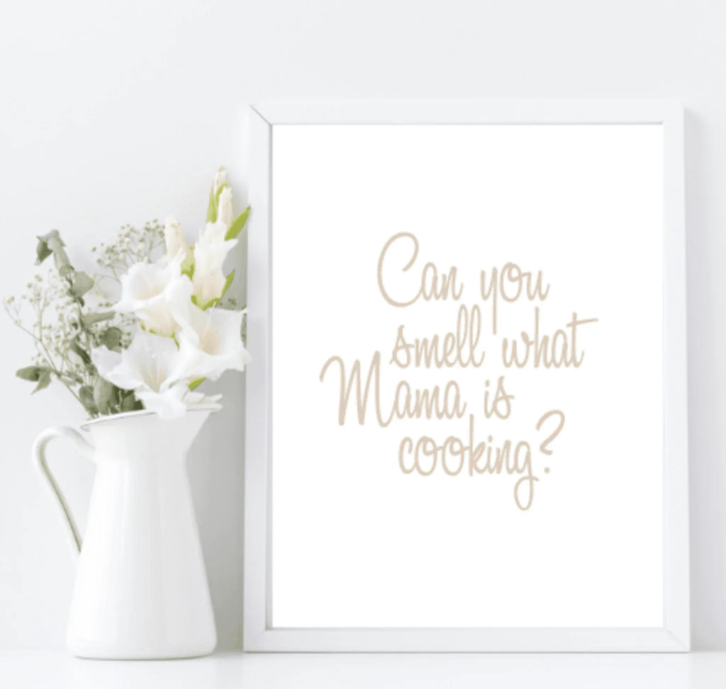 Can You Smell What Mama Is Cooking Print | fun Kitchen Wall Art | Customisable - Larosier Prints