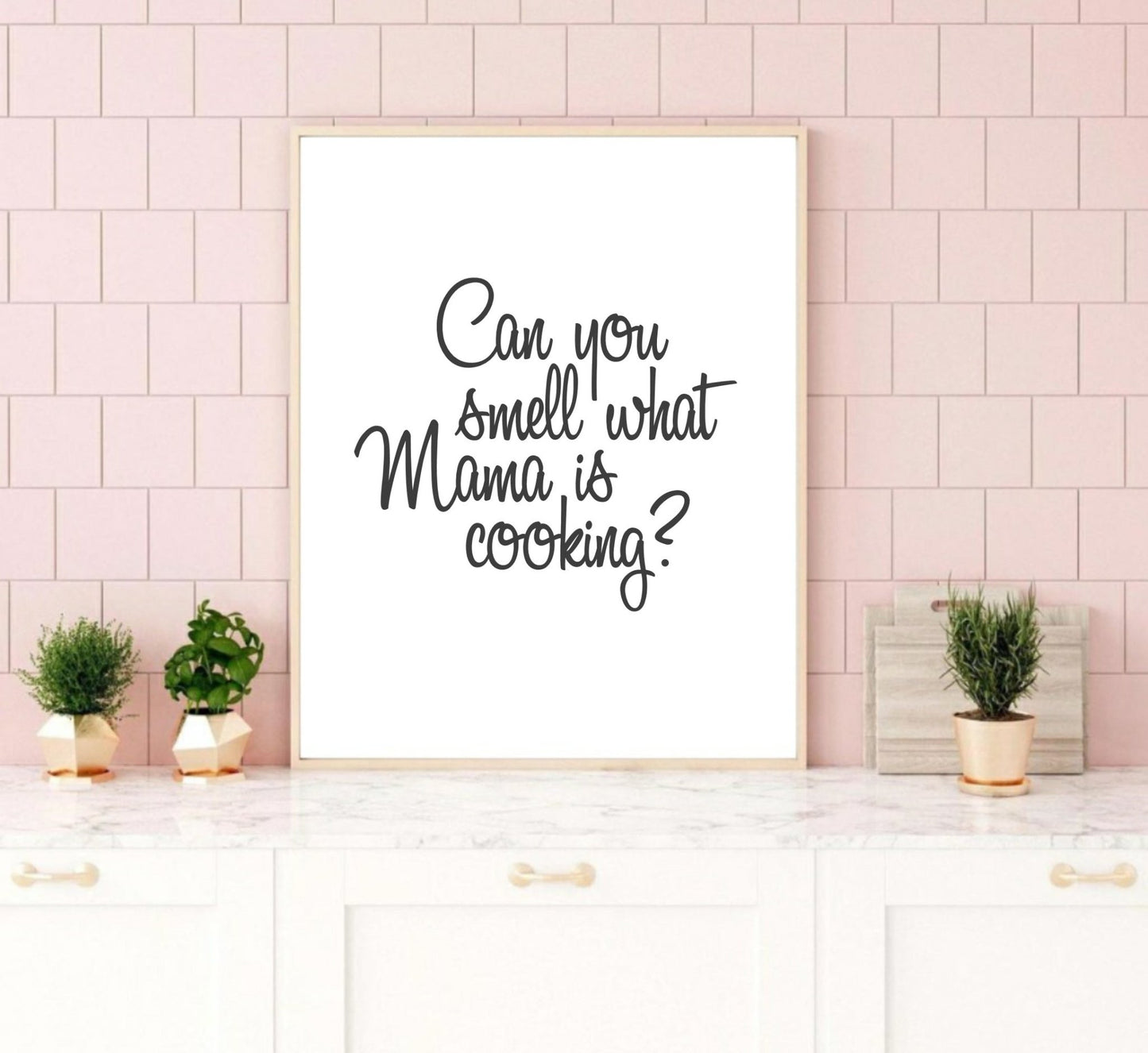 Can You Smell What Mama Is Cooking Print | fun Kitchen Wall Art | Customisable