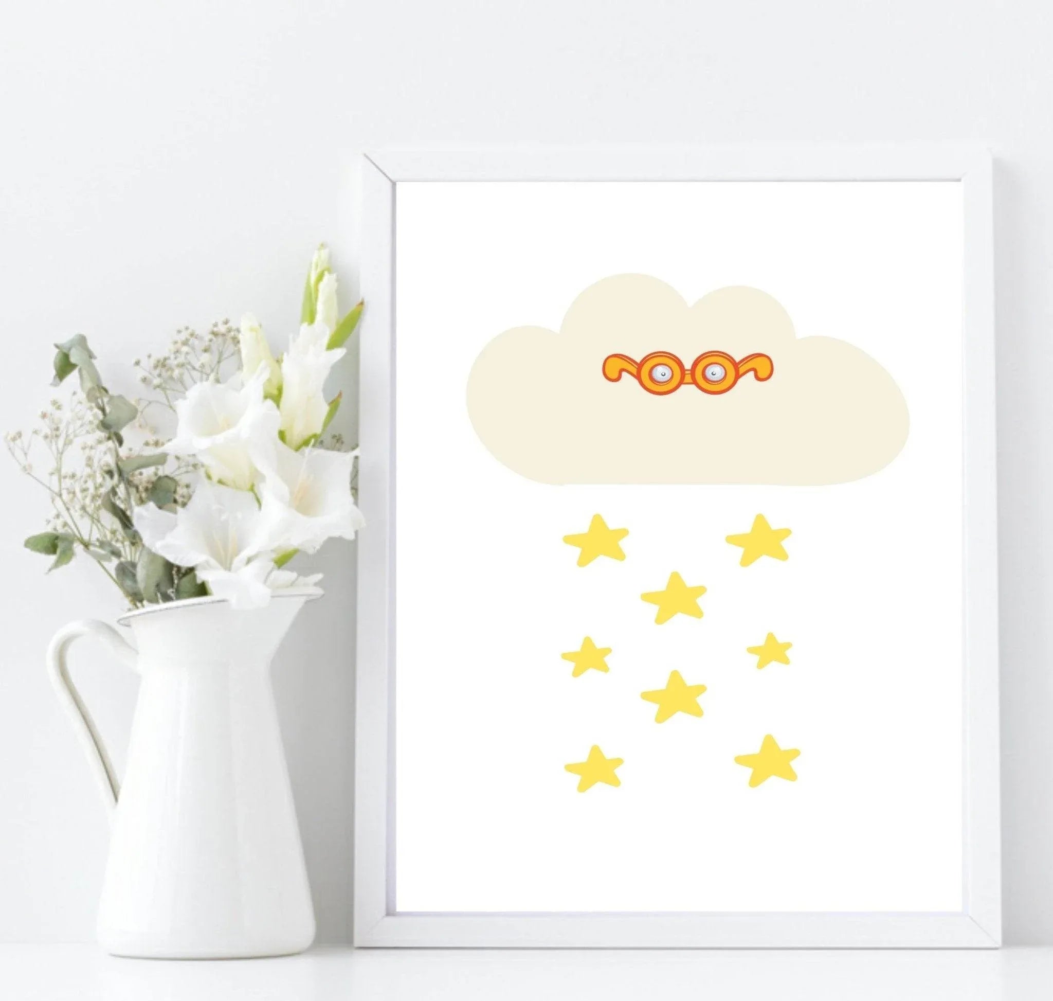 Character Clouds Print | Collection of Kids Wall Art - Larosier Prints