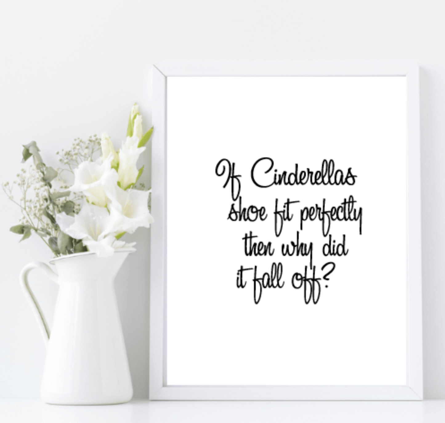 Cinderella's Shoe Print | Sassy Wall Art | Customisable Black