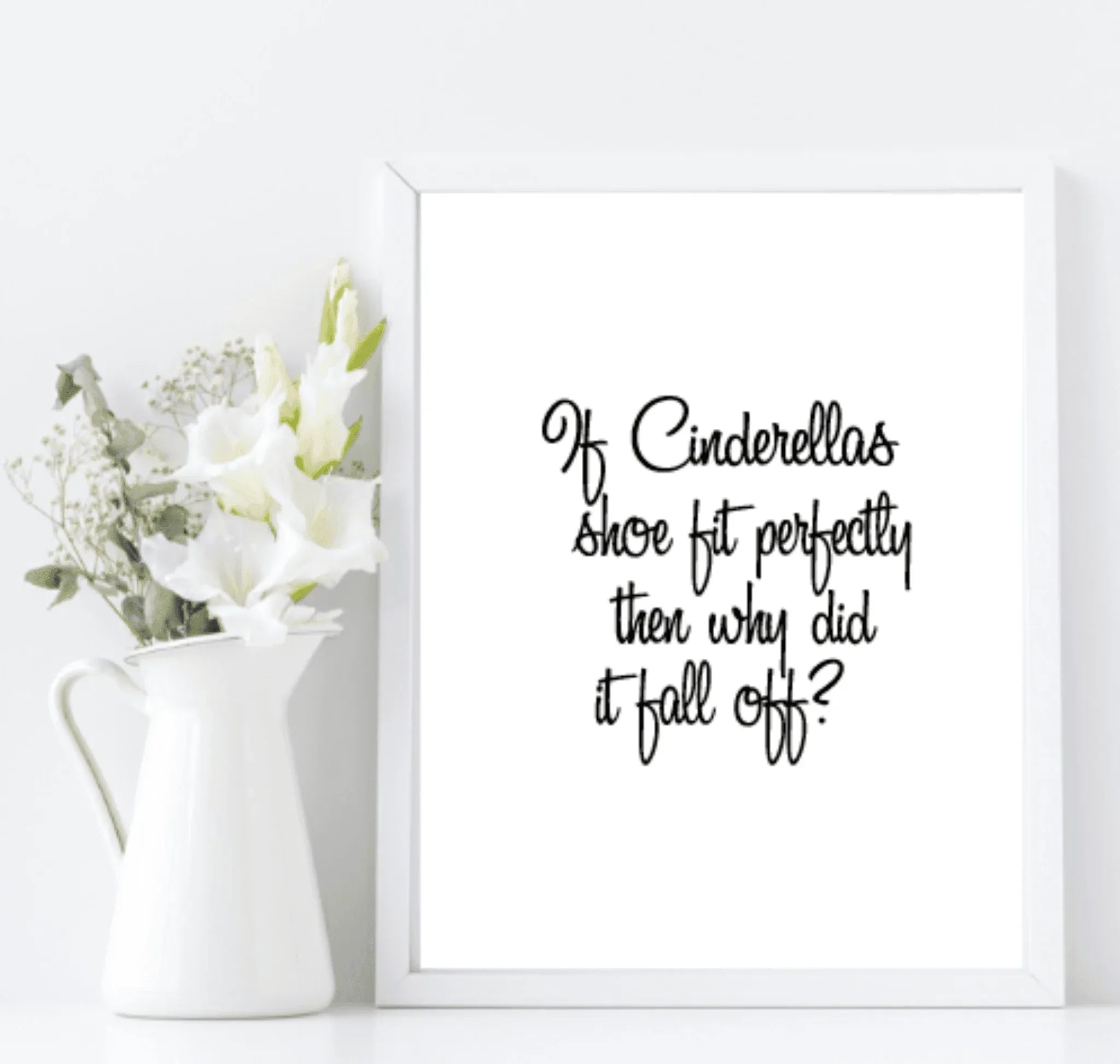 Cinderella's Shoe Print | Sassy Wall Art | Customisable - Larosier Prints