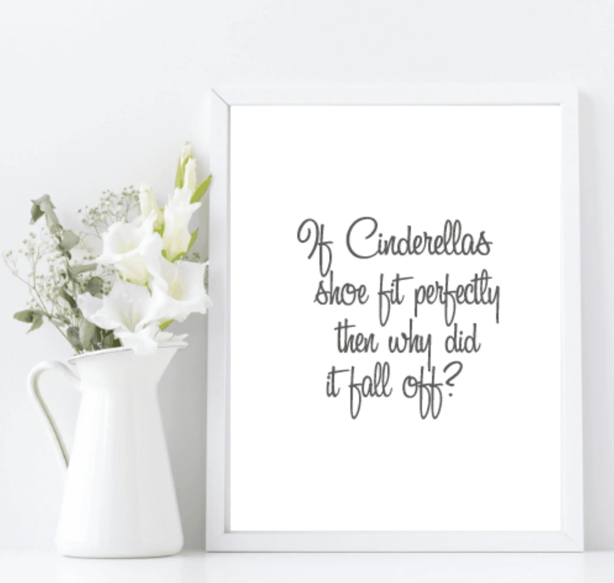 Cinderella's Shoe Print | Sassy Wall Art | Customisable - Larosier Prints