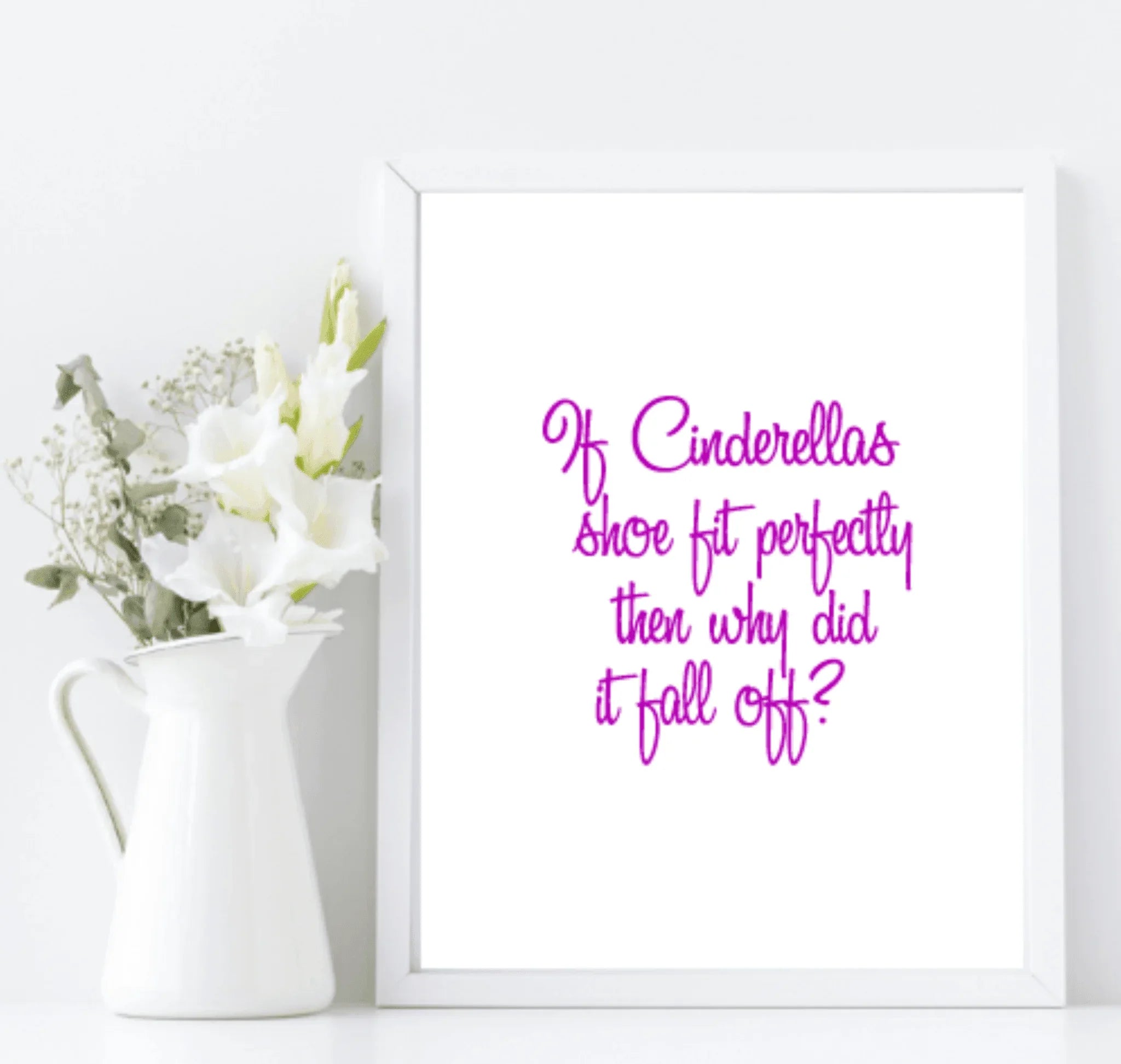 Cinderella's Shoe Print | Sassy Wall Art | Customisable - Larosier Prints
