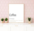 Coffee Definition Print | Food & Drink Wall Art | Customisable - Larosier Prints