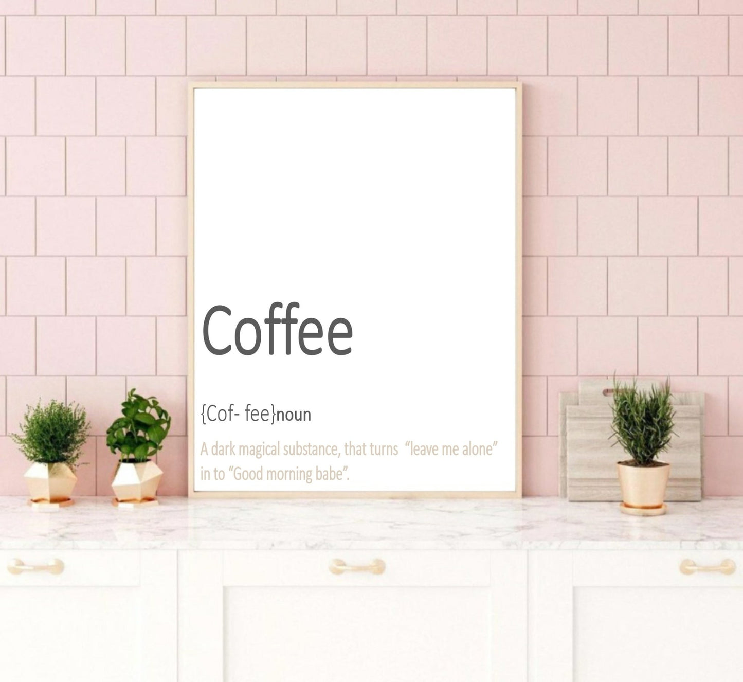 Coffee Definition Print | Food & Drink Wall Art | Customisable