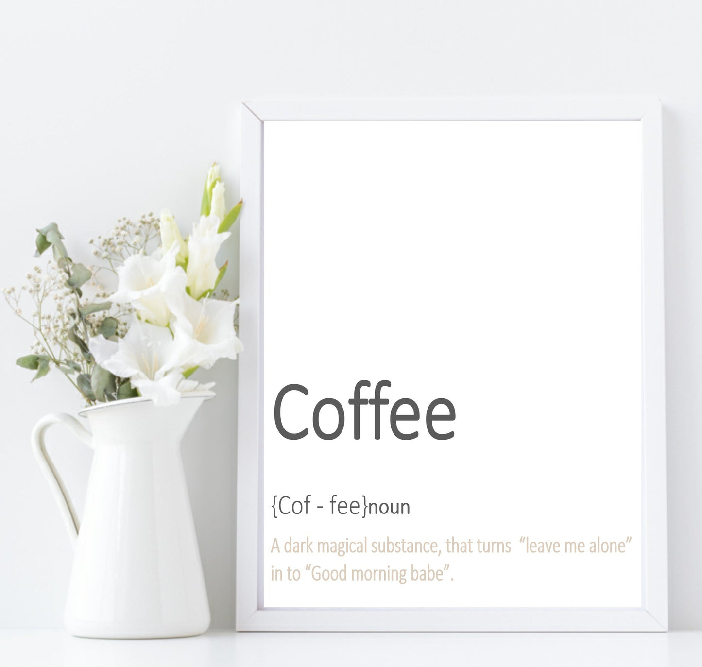 Coffee Definition Print | Food & Drink Wall Art | Customisable