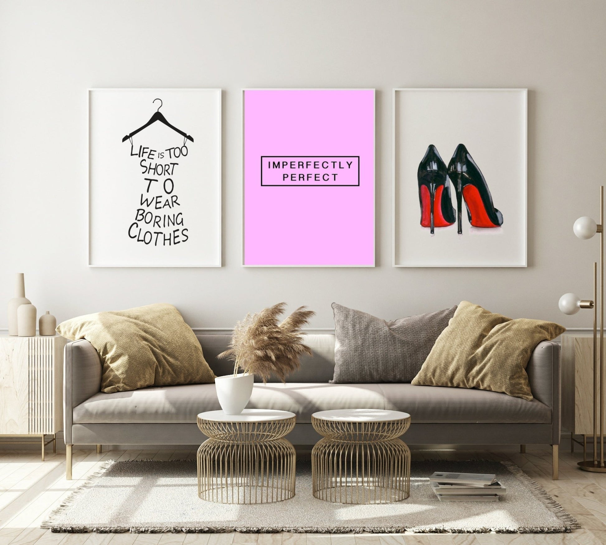 Collection of Beauty Inspired Imperfectly Perfect Prints | Pink Wall Art