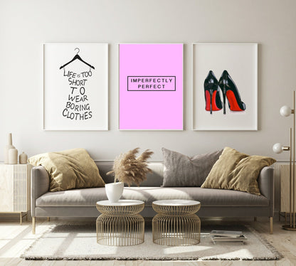 Collection of Beauty Inspired Imperfectly Perfect Prints | Pink Wall Art