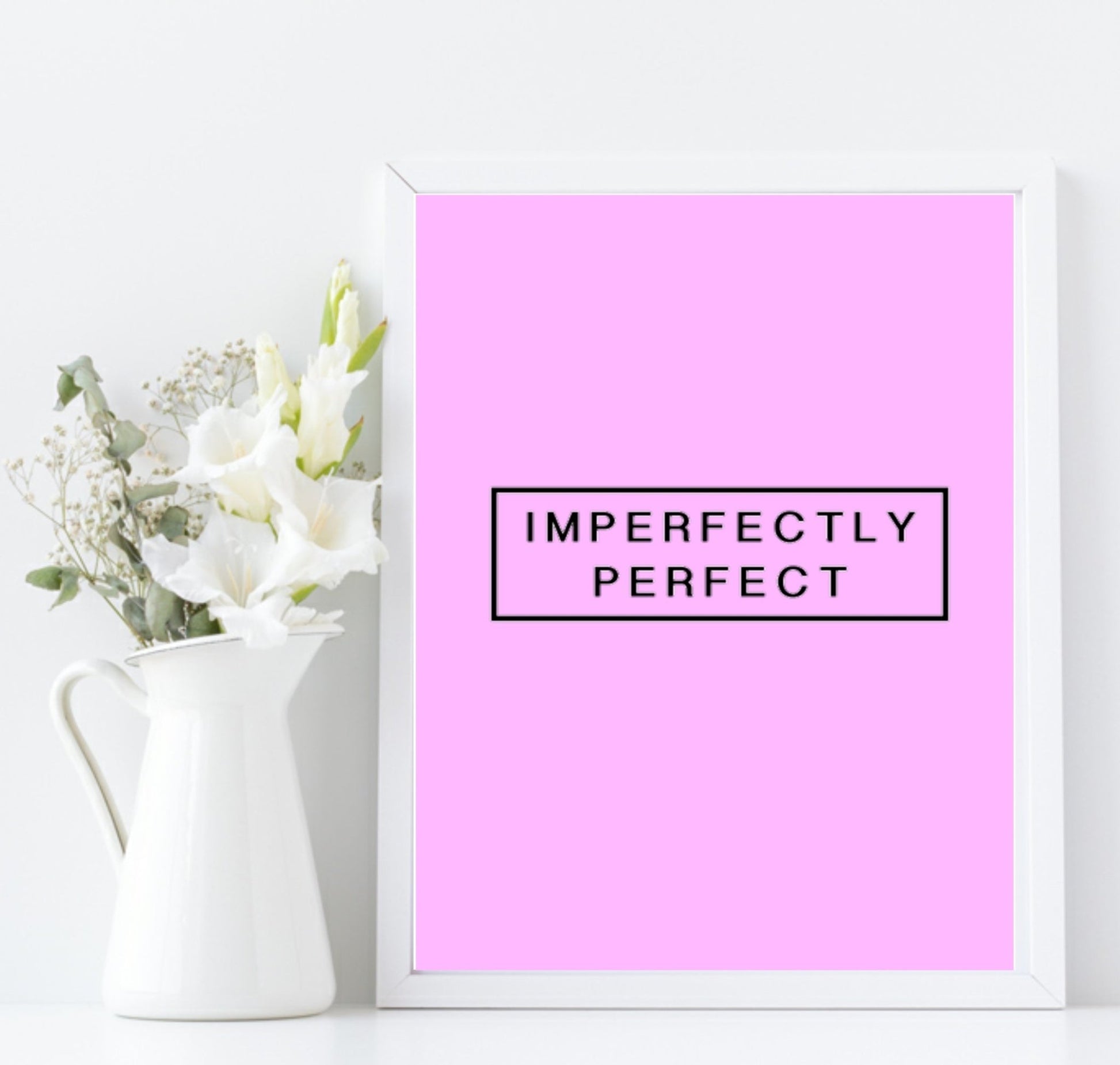 Collection of Beauty Inspired Imperfectly Perfect Prints | Pink Wall Art Imperfectly Perfect