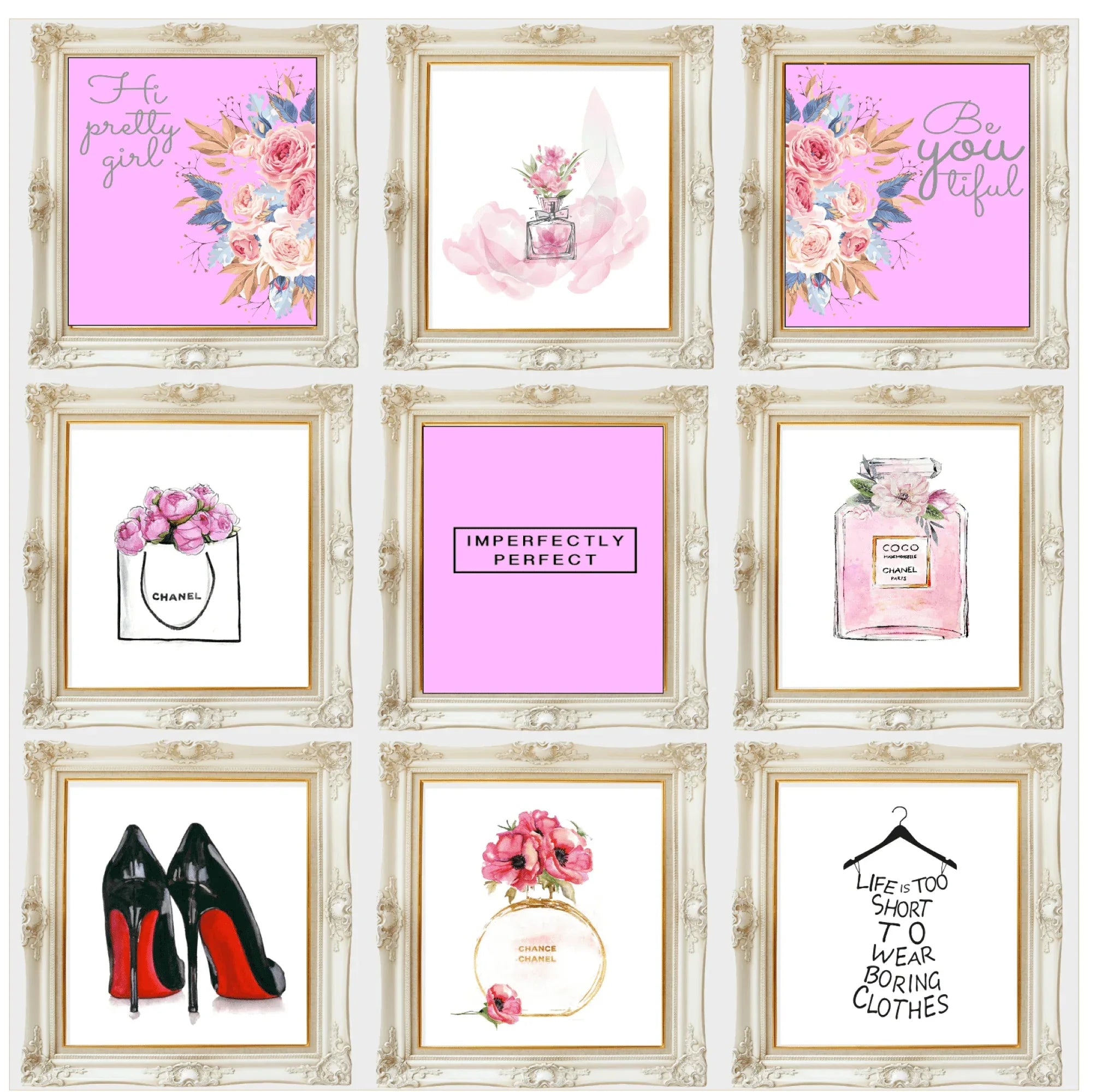 Collection of Beauty Inspired Imperfectly Perfect Prints | Pink Wall Art - Larosier Prints
