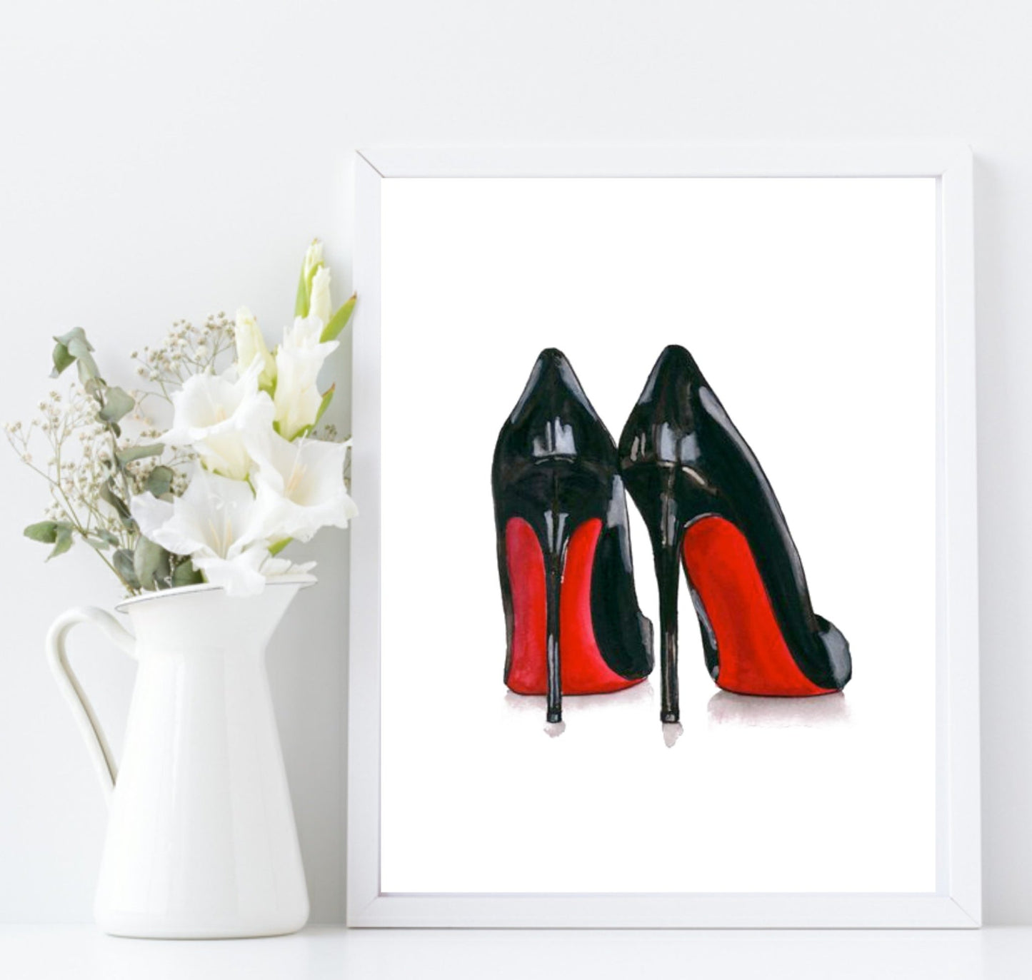 Collection of Beauty Inspired Imperfectly Perfect Prints | Pink Wall Art Heels