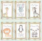 Cute Animals & Floral Print | Kids Wall Art - Larosier Prints