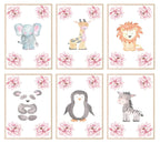 Cute Animals & Floral Print | Kids Wall Art - Larosier Prints