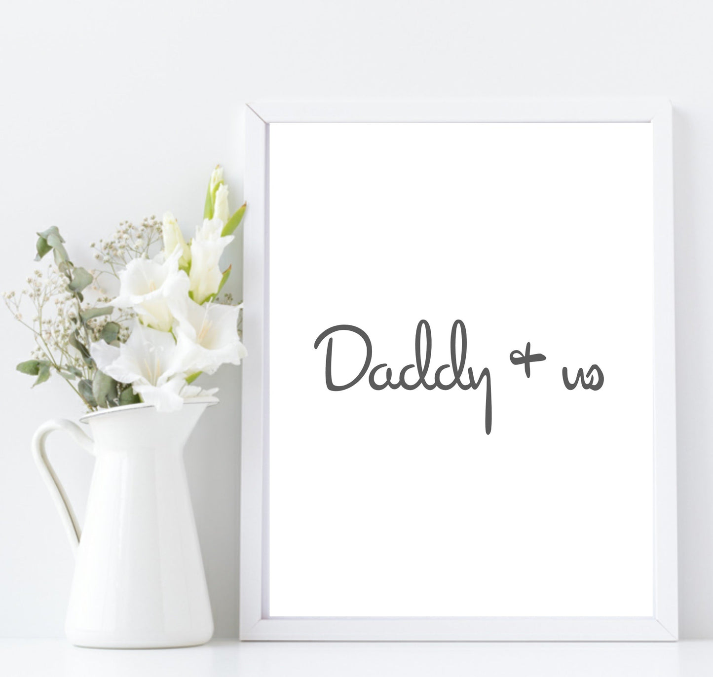 Daddy & Me / Us Print | Fathers Wall Art | Customisable Us