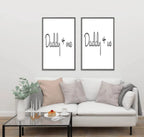 Daddy & Me / Us Print | Fathers Wall Art | Customisable - Larosier Prints