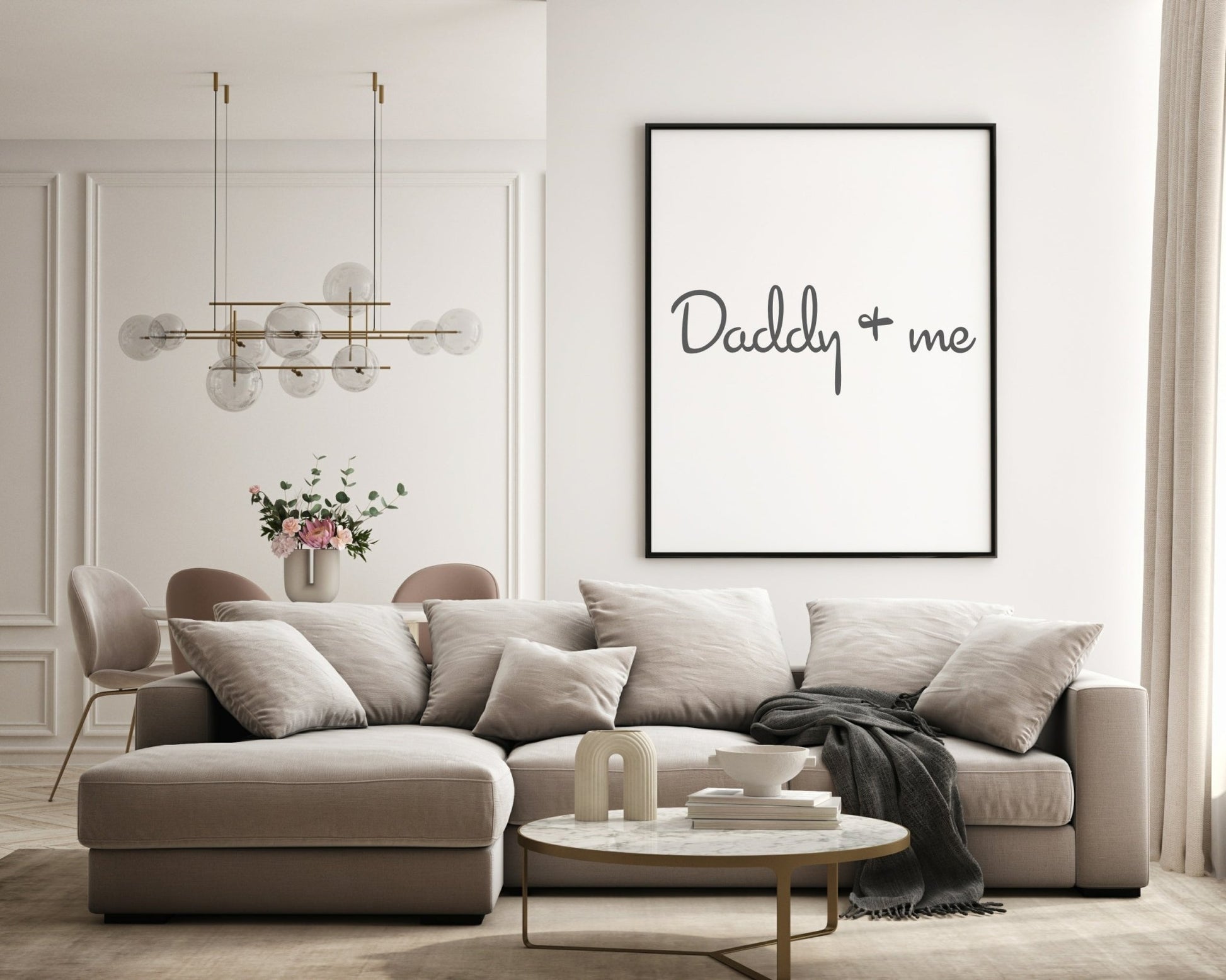 Daddy & Me / Us Print | Fathers Wall Art | Customisable