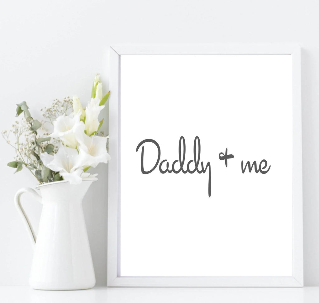 Daddy & Me / Us Print | Fathers Wall Art | Customisable - Larosier Prints