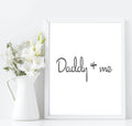 Daddy & Me / Us Print | Fathers Wall Art | Customisable - Larosier Prints
