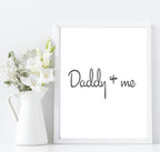 Daddy & Me / Us Print | Fathers Wall Art | Customisable - Larosier Prints