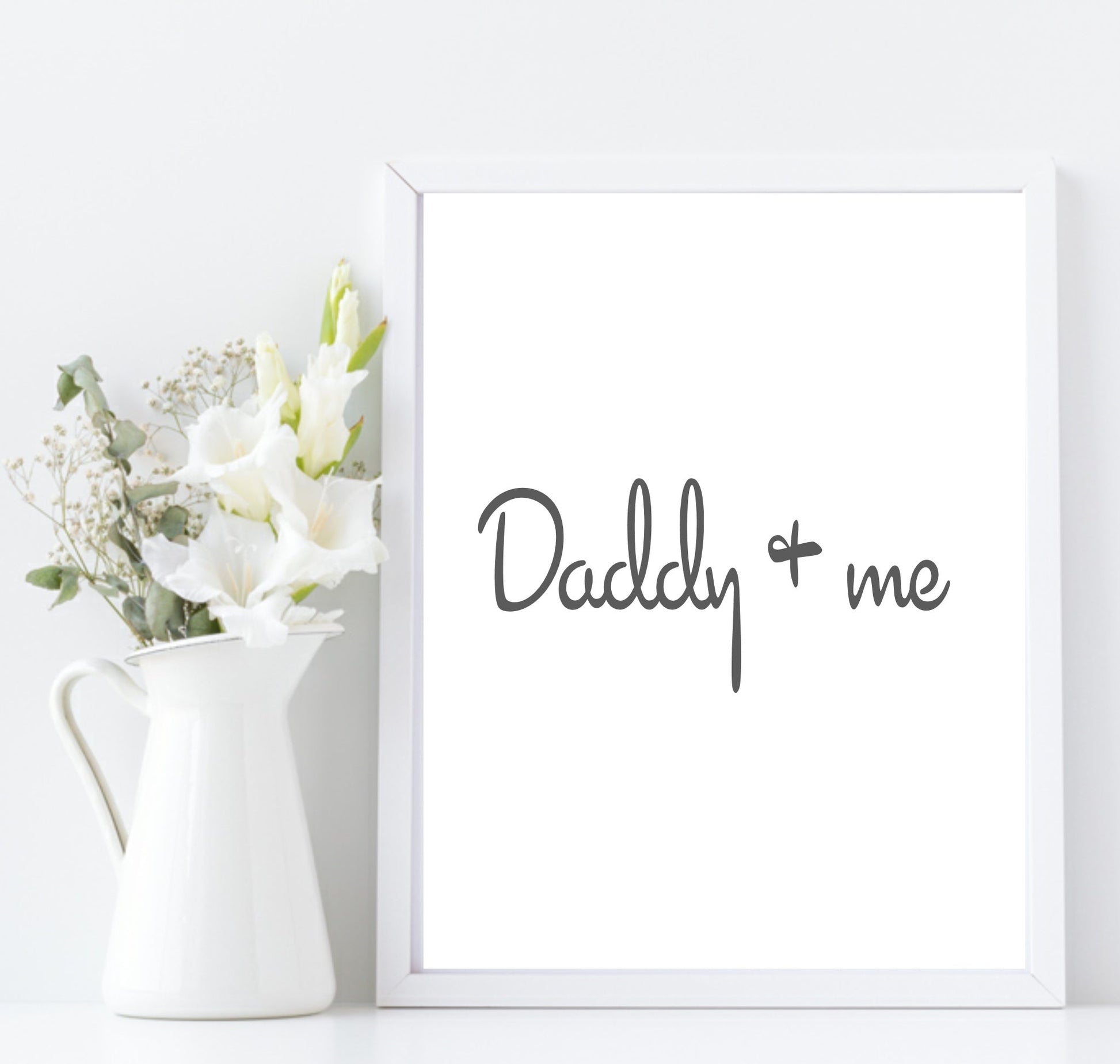 Daddy & Me / Us Print | Fathers Wall Art | Customisable Me