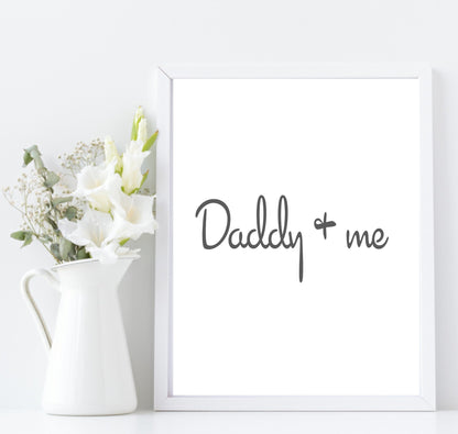 Daddy & Me / Us Print | Fathers Wall Art | Customisable Me