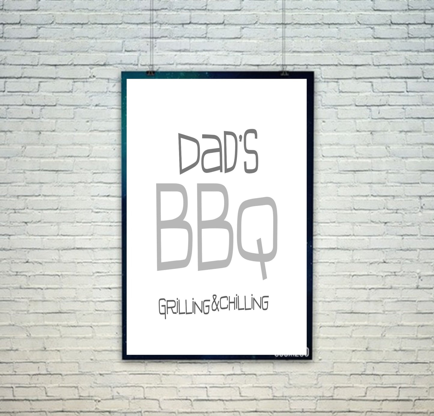 Dad's BBQ Print | Grilling & Chilling Wall Art | Customisable