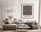 Dark Floral Wall Paper Print | Flower Garden Wall Art - Larosier Prints